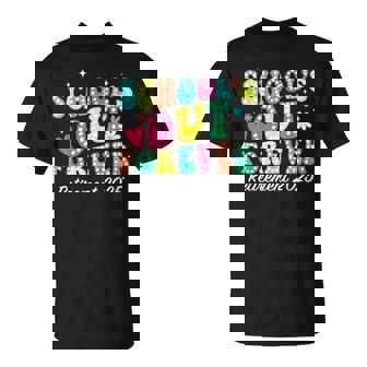 Groovy School's Out Forever Retirement 2025 Retired Teacher T-Shirt - Thegiftio UK