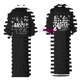 Gymnastics Aunt Mother's Day Black Women's Regular Fit Short Sleeve Small Modern Gymnastics Theme T-Shirt | Mazezy