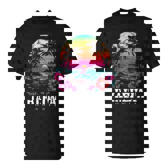 Haleiwa ハワイ ハワイアン ハイビスカス 花 サーファー お土産 Tシャツ - Kawaiitshirt