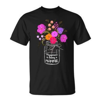 Happiness Is Being A Mammie For Mom Flower T-Shirt - Thegiftio UK