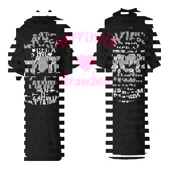 Happiness Is Being A Mom Grandma And Great Grandma T-Shirt - Monsterry