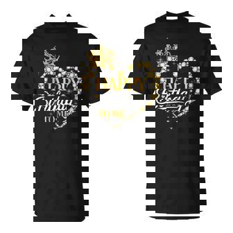 Happy Birthday To Me Queen Heart African American Afro Woman T-Shirt - Thegiftio UK