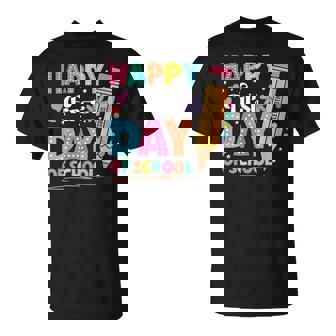 Happy First Day Of School Pencil Teacher Cute Back To School T-Shirt | Mazezy