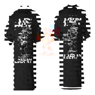 Happy Labeer Day Labor Day Sasquatch American Flag Patriotic T-Shirt | Mazezy