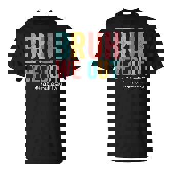 Happy Last Day Of School Bruh We Out Teachers Retro Vintage T-Shirt - Thegiftio UK