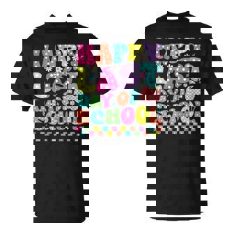 Happy Last Day Of School Groovy Teacher Student T-Shirt - Monsterry