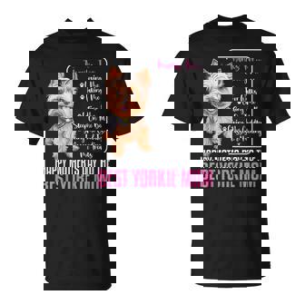 Happy To The Best Yorkie Mom Yorkie Dog Mommy T-Shirt - Monsterry