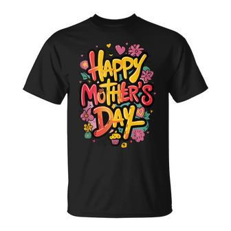 Happy Mother's Day Floral For Mom And Grandma T-Shirt - Thegiftio UK