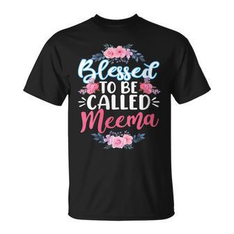Happy Matching Family Meema Floral Proud Meema T-Shirt - Thegiftio UK