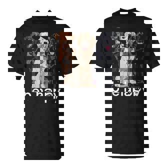 Be Happy ラブラドールレトリバー ゴールデンブラックブラウン チョコレートラボ Tシャツ - Kawaiitshirt