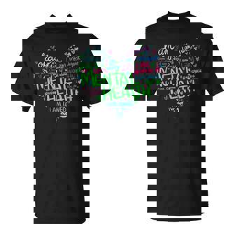 Heart I Wear Green For Mental Health Awareness Month Ribbon T-Shirt | Mazezy