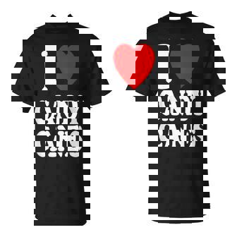 I Heart 愛 キャンディケーン 冬 ペパーミント クリスマス Tシャツ - Kawaiitshirt