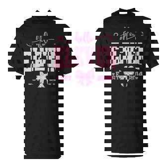 Hello Eleven Est 2014 Coquette Bow 11Th Birthday Girl T-Shirt - Monsterry