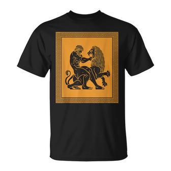 Heracles León Mitología Griega Mitos Antiguos Historia Arte Camiseta unisex - Regaloses