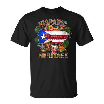 Heritage Puerto Rico Hispanic Boricua Flag Month Tree Roots T-Shirt - Monsterry