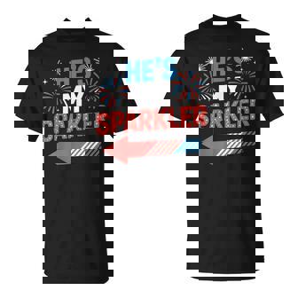 His And Hers 4Th Of July Couples He's My Sparkler T-Shirt - Thegiftio UK