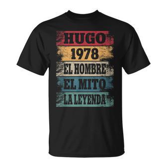 Hombre Hugo 44 Cumpleaños Regalo Años Divertido Decoración 1978 Camiseta unisex - Regaloses