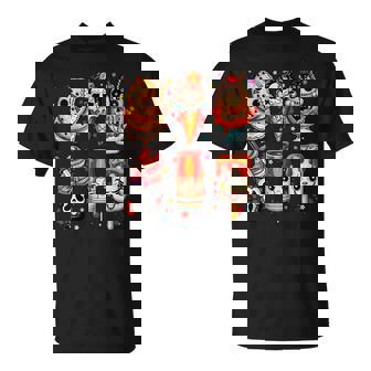 Horror Movies Summer Popsicle Halloween Ice Cream Summerween T-Shirt - Thegiftio UK
