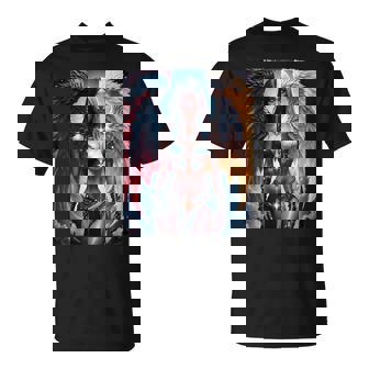 Hot Girl On 男性用 ハーフエンジェル&ハーフデーモンガール Tシャツ - Kawaiitshirt