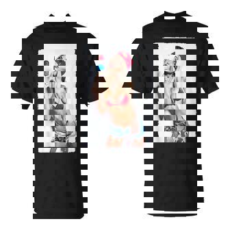 Hot Girl On 男性用 セクシー アイス ポップ ピンナップ 3 グランジ Tシャツ - Kawaiitshirt