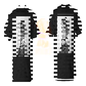 Hot Girl On 男性用 紫のセクシーなモデル Tシャツ - Kawaiitshirt