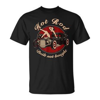 Hot Rod Built Not Bought セクシー ピンナップ ダイス ロカビリー セクシー Tシャツ - Kawaiitshirt
