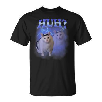 Huh Silly Cat Meme Oddly Bootleg Specific Dank Memes T-Shirt - Monsterry
