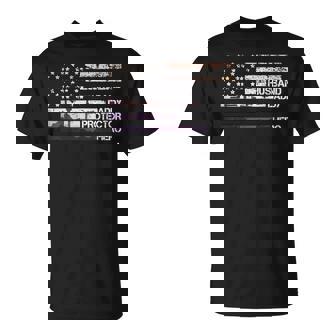 Husband Daddy Protector Hero American Flag Cool Dad Tシャツ - Kawaiitshirt
