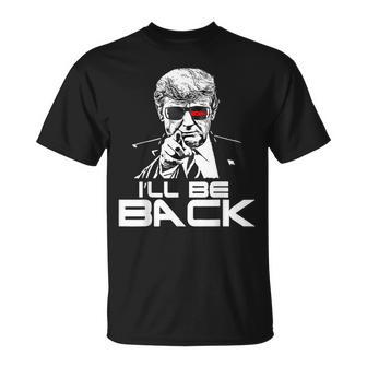 I'll Be Back 2024 ドナルド・トランプ 大統領用 おもしろサングラス Tシャツ - Kawaiitshirt