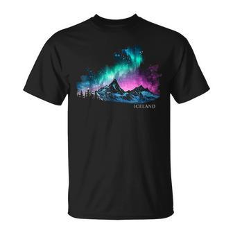 Iceland Lights Icelandic Souvenirs T-Shirt - Monsterry