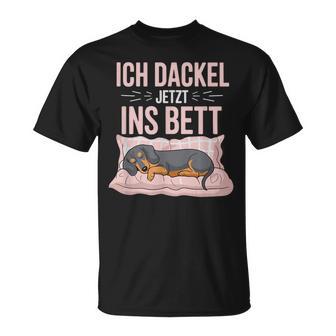 Ich Dackel Jetzt Ins Bett Offizielleschlaf Dackel T-Shirt - Geschenkecke