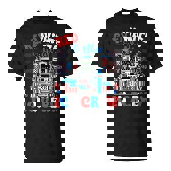 Icu Crew Red White Blue 4Th Of July Fireworks Usa Patriotic T-Shirt - Monsterry