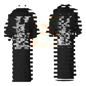 Idée-Cadeau Personnalisé Lettre K En Fleurs Et Papillons T-Shirt - Cadeauxyz