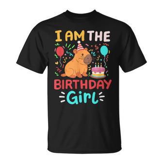 I'm The Birthday Girl Cute Capybara Bday Family Matching T-Shirt - Thegiftio UK