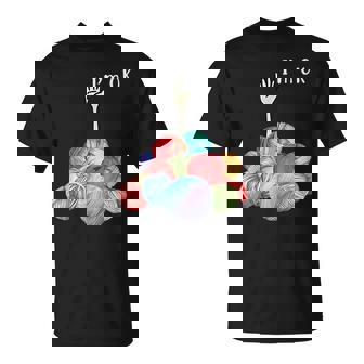 I'm Ok Crochet & Knitting Yarn Adults Black Small Short Sleeve T-Shirt - Thegiftio UK