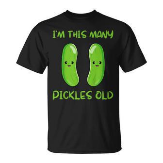 I'm This Many Pickles Old 2Nd Birthday 2 Years Old Bday T-Shirt - Thegiftio UK