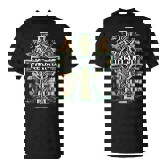 Ireland St Patrick Day Celtic Cross Green Celebration Irish T-Shirt - Monsterry