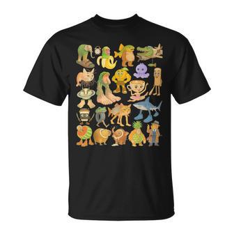 Italian Brainrot Meme Type Collection Crayon Enfants Dessiné À La Main T-Shirt - Cadeauxyz