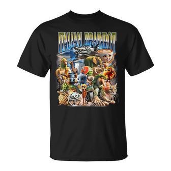 Italienischer Gehirnrot-Figur Lustig Italienisches Gehirnlot T-Shirt - Geschenkecke