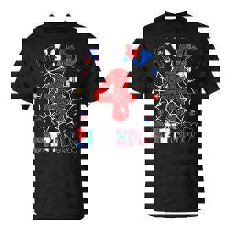 It's My 4Th Birthday Spider Theme Party Boys 4 Years Old T-Shirt | Mazezy