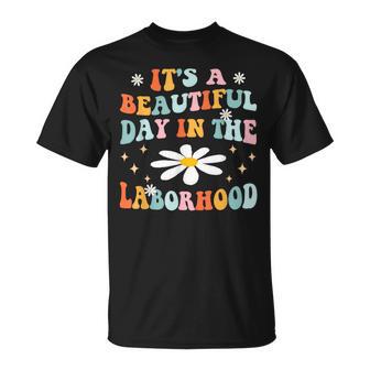 It's A Beautiful Day In The Laborhood Retro Labor Delivery T-Shirt - Thegiftio UK