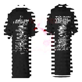 It's A Throat Punch Kind Of Day Skeleton Floral Women's T-Shirt - Thegiftio