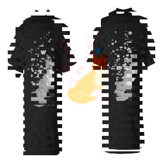 Japonaisakura Renard Kitsune Japonais En Fleur De Cerisier T-Shirt - Cadeauxyz
