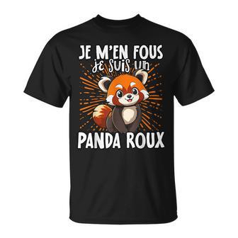 Je M’En Fous Je Suis Un Panda Roux Mignon Panda Roux T-Shirt - Cadeauxyz