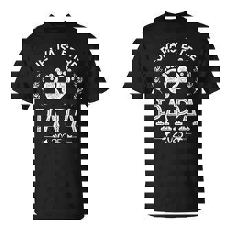 Jeais Être Papa 2025 Futur Père Bientôt Papa 2025 Noir Adulte Casual Manche Courte Col Coupe Classique Léger Importé T-Shirt - Cadeauxyz