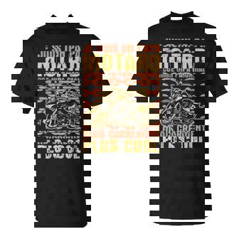 Jeuis Un Papa Motard Fête Des Pères Moto Homme Cadeau T-Shirt - Cadeauxyz