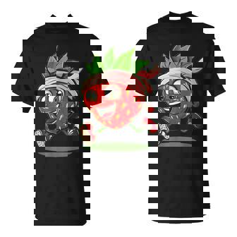 Jolie Fraise Avec Bandeau Pour Les Amateurs Deport Et De Course À Pied T-Shirt - Cadeauxyz