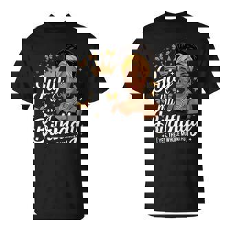 July Is My Birthday African American Woman Birthday Queen T-Shirt - Thegiftio