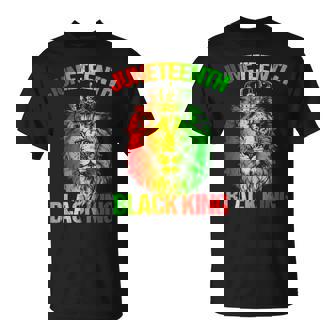 Junenth African American Black Lion 1865 King Men T-Shirt - Thegiftio
