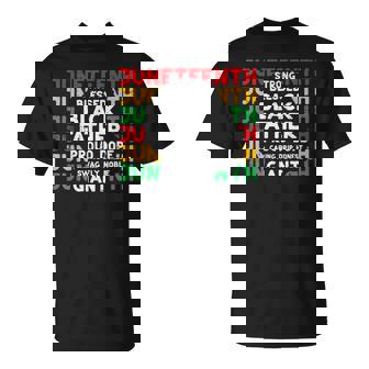 Junenth Black Fathers Day Dad Black African June 19Th Men T-Shirt - Thegiftio UK
